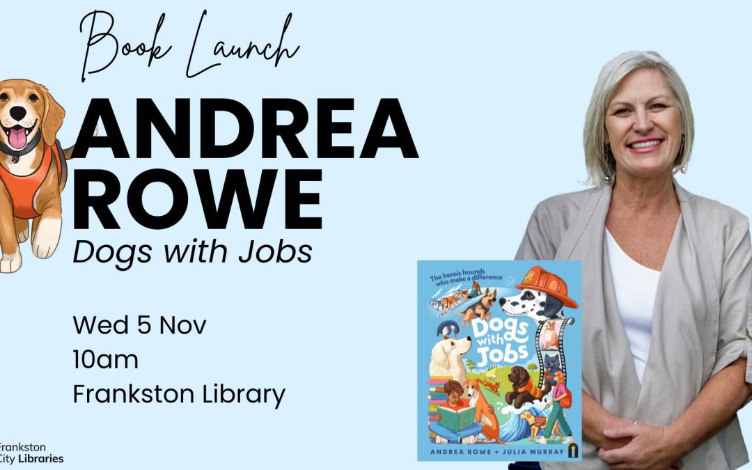 Wag your tail with me to launch my new Dogs with Jobs book